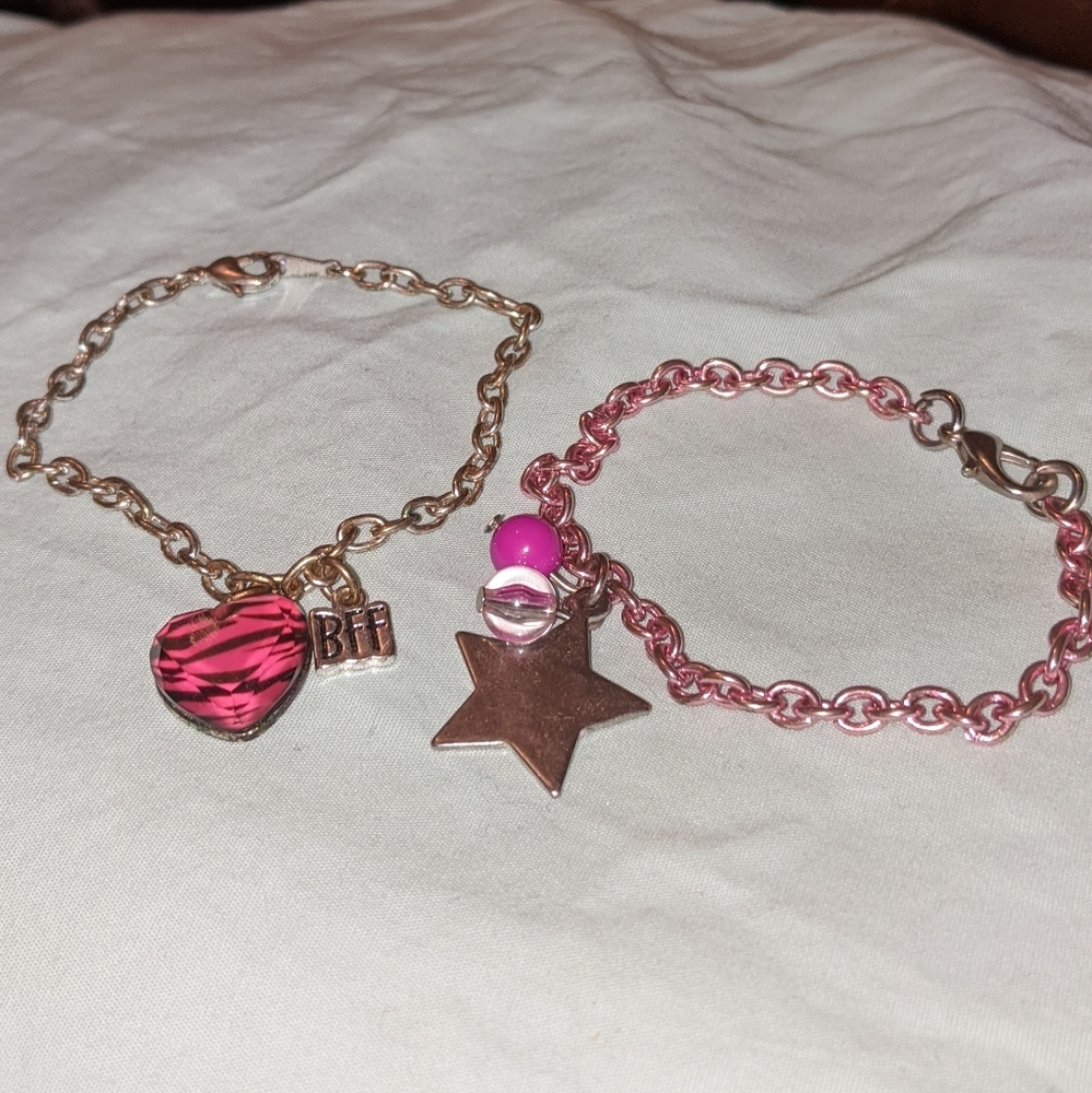 Lot of 2 Charm Bracelets Disney and Claire's